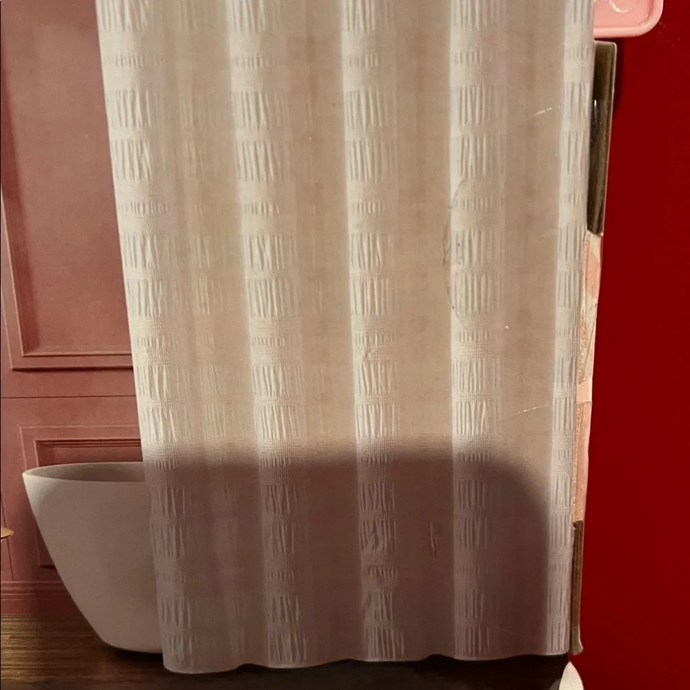 Betsey Johnson Cream Shower Curtain